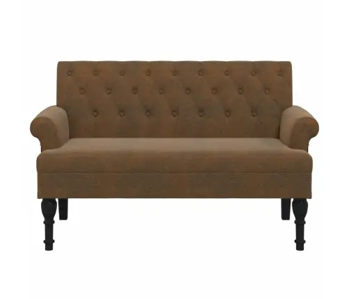 Sols Ar Atzveltni, Brūns, 120X62X75,5 Cm, Mākslīgā Zamšāda Vidaxl