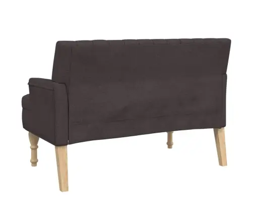 Sols Ar Spilveniem, 113X64,5X75,5 Cm, Tumši Brūns Audums Vidaxl