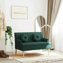 Suoliukas Su Pagalvėlėmis, Žalias, 113X64,5X75,5cm Audinys