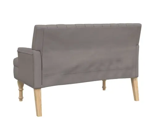 Sols Ar Spilveniem, 113X64,5X75,5 Cm, Pelēkbrūns Audums Vidaxl