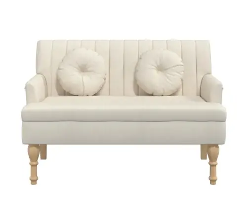 Sols Ar Spilveniem, 113X64,5X75,5 Cm, Lins Vidaxl