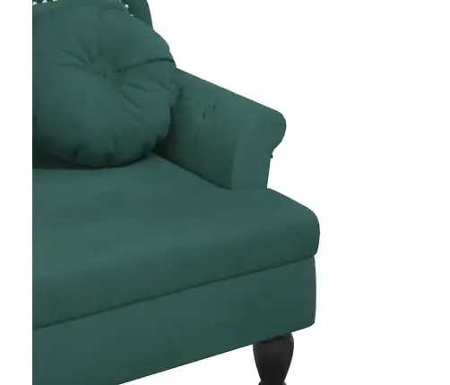 Sols Ar Spilveniem, Tumši Zaļš, 120,5X65X75 Cm, Samts Vidaxl