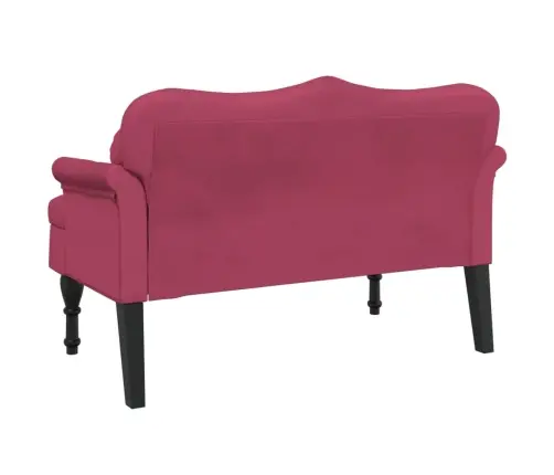 Suoliukas Su Pagalvėlėmis, Vyno, 120,5X65X75cm Aksomas
