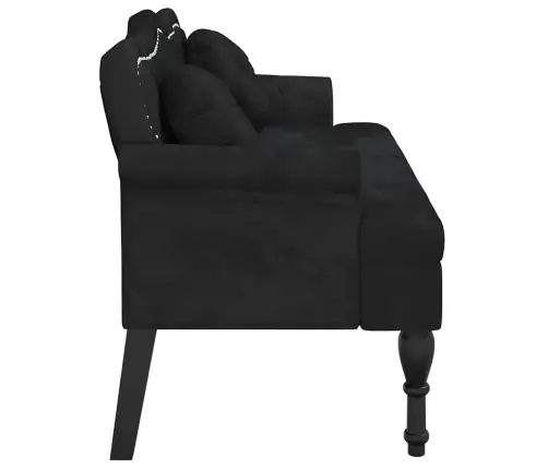 Sols Ar Spilveniem, Melns, 120,5X65X75 Cm, Samts Vidaxl