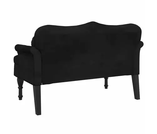 Sols Ar Spilveniem, Melns, 120,5X65X75 Cm, Samts Vidaxl