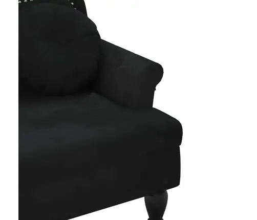 Sols Ar Spilveniem, Melns, 120,5X65X75 Cm, Samts Vidaxl