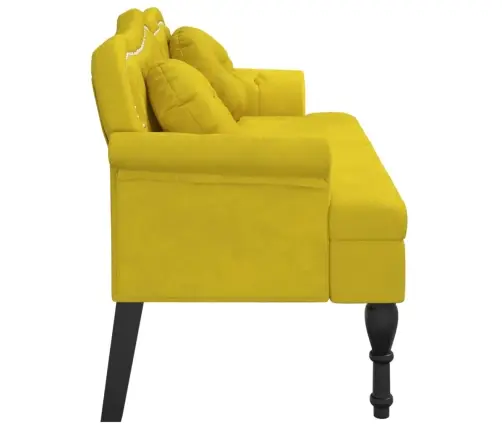 Sols Ar Spilveniem, Dzeltens, 120,5X65X75 Cm, Samts Vidaxl