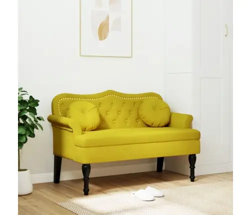 Sols Ar Spilveniem, Dzeltens, 120,5X65X75 Cm, Samts Vidaxl