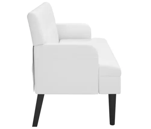 Suoliukas Su Atlošu, Baltas, 112X65,5X75cm Dirbtinė Oda