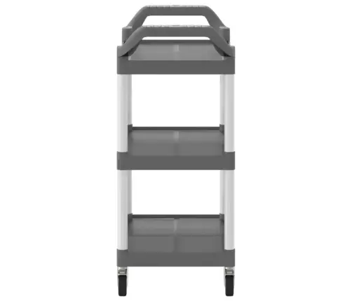 3-Līmeņu Ratiņi, Pelēki, 81X41X92 Cm, Alumīnijs Vidaxl