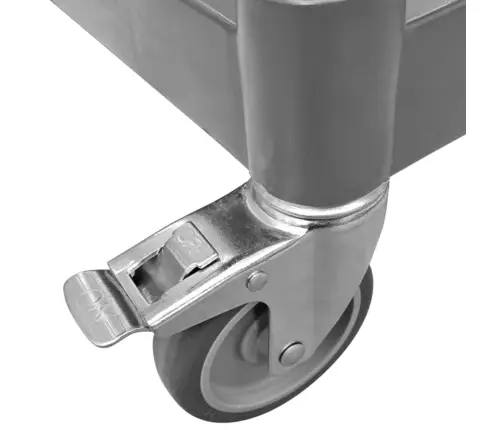 3-Līmeņu Ratiņi, Pelēki, 81X41X92 Cm, Alumīnijs Vidaxl