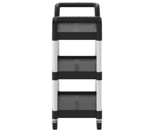 3-Līmeņu Ratiņi, Melni, 77X34X72 Cm, Alumīnijs Vidaxl