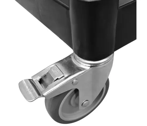 3-Līmeņu Ratiņi, Melni, 77X34X72 Cm, Alumīnijs Vidaxl