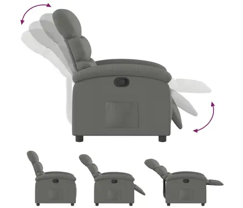 Atlošiamas Krėslas, Tamsiai Pilkos Spalvos, Audinys