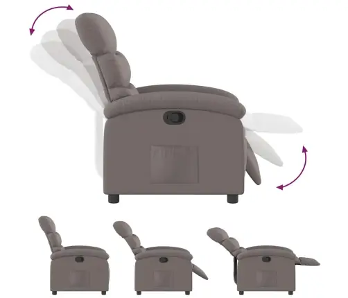 Atlošiamas Krėslas, Taupe Spalvos, Audinys