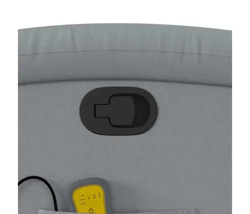 Masāžas Krēsls, Atgāžams, Gaiši Pelēks Audums Vidaxl