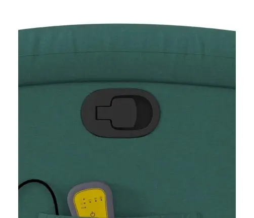 Masāžas Krēsls, Atgāžams, Tumši Zaļš Audums Vidaxl