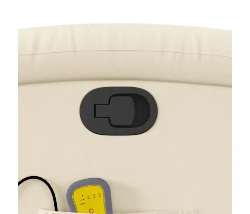 Atlošiamas Masažinis Krėslas, Kreminės Spalvos, Audinys