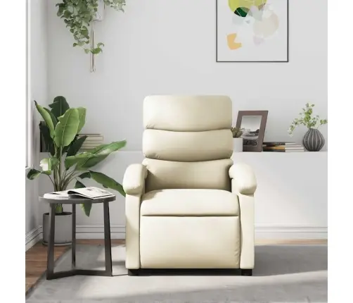 Atpūtas Krēsls, Atgāžams, Krēmkrāsas Mākslīgā Āda Vidaxl