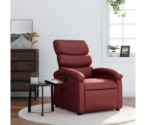 Atpūtas Krēsls, Atgāžams, Vīnsarkana Mākslīgā Āda Vidaxl