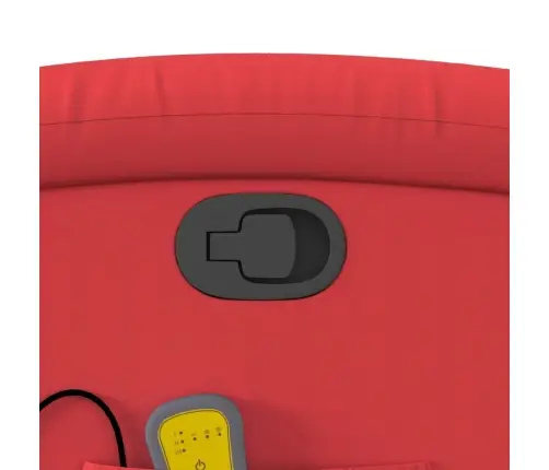 Atlošiamas Masažinis Krėslas, Raudonos Spalvos, Dirbtinė Oda