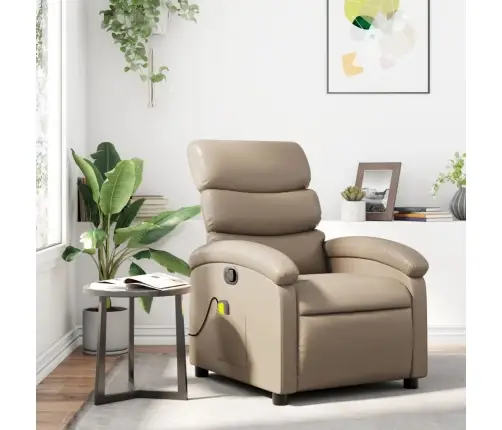 Masāžas Krēsls, Atgāžams, Kapučīno Krāsas Mākslīgā Āda Vidaxl