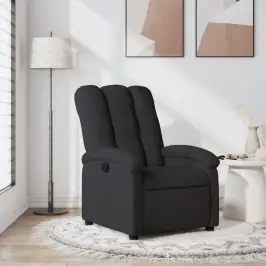 Atpūtas Krēsls, Atgāžams, Melns Audums Vidaxl