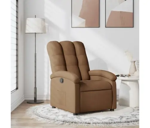 Atpūtas Krēsls, Atgāžams, Brūns Audums Vidaxl