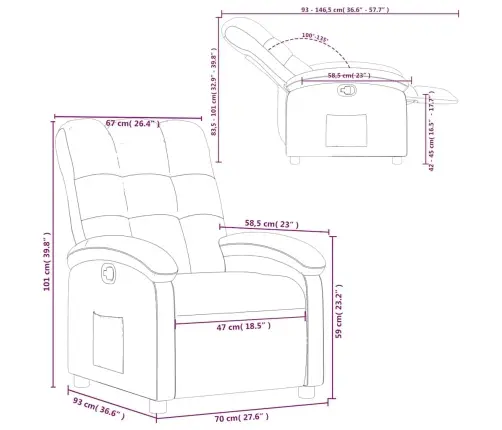 Atpūtas Krēsls, Atgāžams, Tumši Zaļš Audums Vidaxl