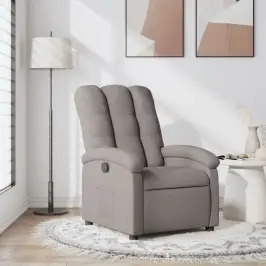 Atpūtas Krēsls, Atgāžams, Pelēkbrūns Audums Vidaxl
