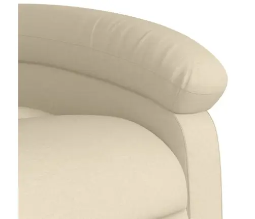 Atpūtas Krēsls, Atgāžams, Krēmkrāsas Audums Vidaxl