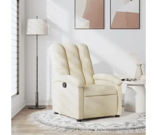Atpūtas Krēsls, Atgāžams, Krēmkrāsas Audums Vidaxl