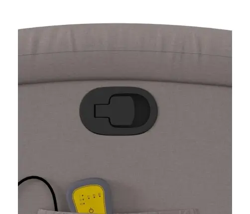 Masāžas Krēsls, Atgāžams, Pelēkbrūns Audums Vidaxl