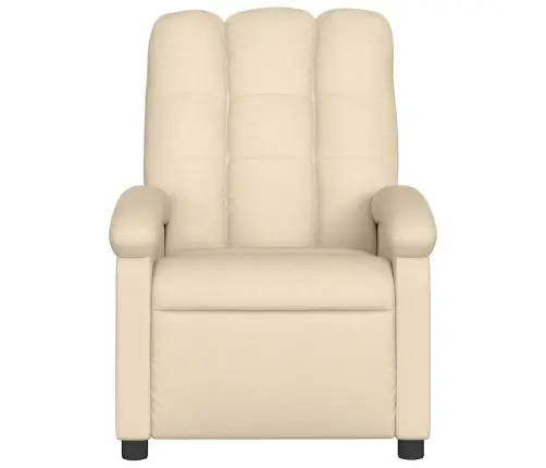 Masāžas Krēsls, Atgāžams, Krēmkrāsas Audums Vidaxl