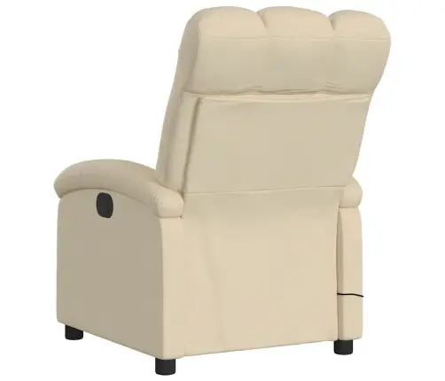 Masāžas Krēsls, Atgāžams, Krēmkrāsas Audums Vidaxl