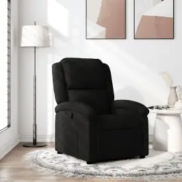 Atpūtas Krēsls, Atgāžams, Melns Audums Vidaxl