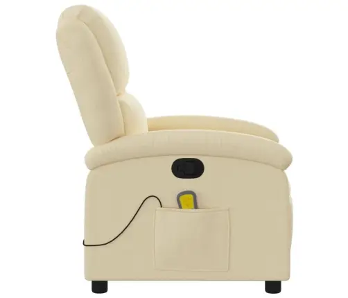 Masāžas Krēsls, Atgāžams, Krēmkrāsas Audums Vidaxl Masāžas Krēsls, Atgāžams, Krēmkrāsas Audums Vidaxl