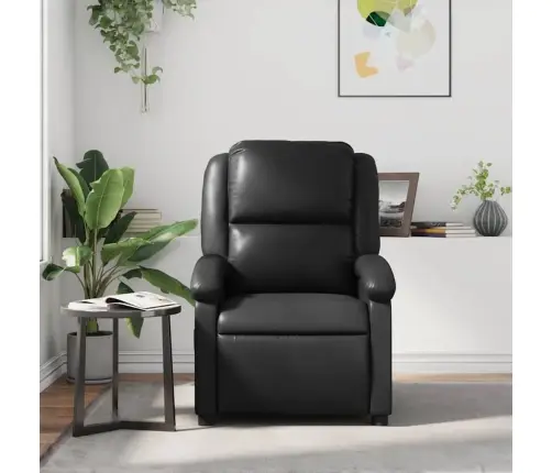 Atpūtas Krēsls, Atgāžams, Melna Mākslīgā Āda Vidaxl