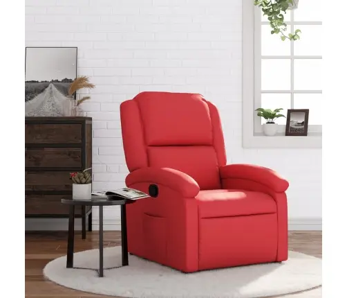 Atpūtas Krēsls, Atgāžams, Sarkana Mākslīgā Āda Vidaxl