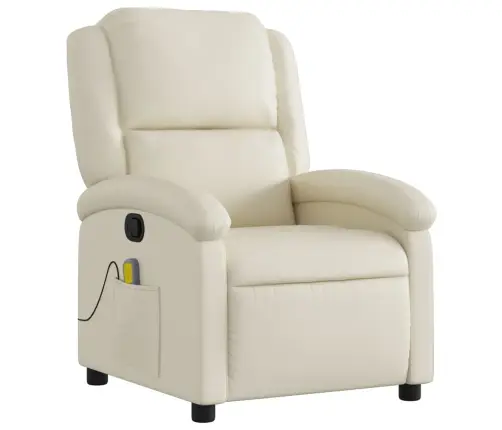 Masāžas Krēsls, Atgāžams, Krēmkrāsas Mākslīgā Āda Vidaxl
