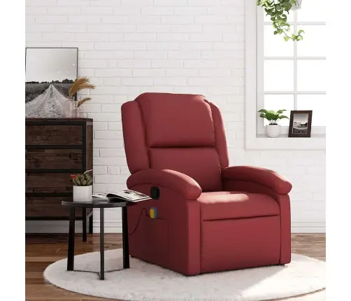 Masāžas Krēsls, Vīnsarkana Mākslīgā Āda Vidaxl Masāžas Krēsls, Vīnsarkana Mākslīgā Āda Vidaxl