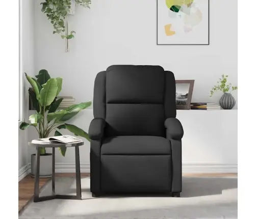 Masāžas Krēsls, Atgāžams, Melna Dabīgā Āda Vidaxl