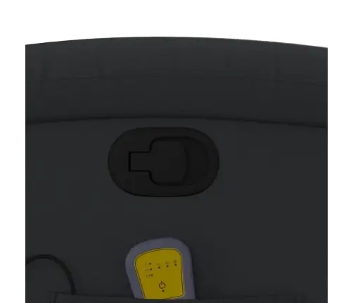 Masāžas Krēsls, Atgāžams, Melna Dabīgā Āda Vidaxl