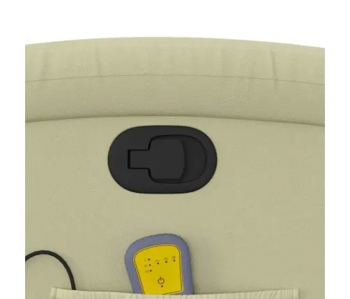 Masāžas Krēsls, Atgāžams, Krēmkrāsas Dabīgā Āda Vidaxl