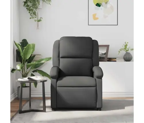 Masāžas Krēsls, Atgāžams, Pelēka Dabīgā Āda Vidaxl