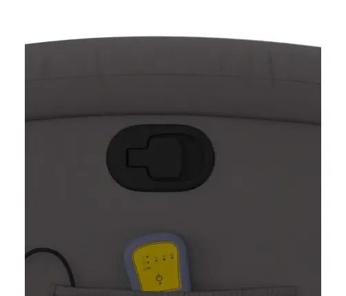 Masāžas Krēsls, Atgāžams, Pelēka Dabīgā Āda Vidaxl