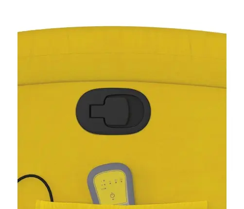 Atlošiamas Masažinis Krėslas, Geltonos Spalvos, Aksomas