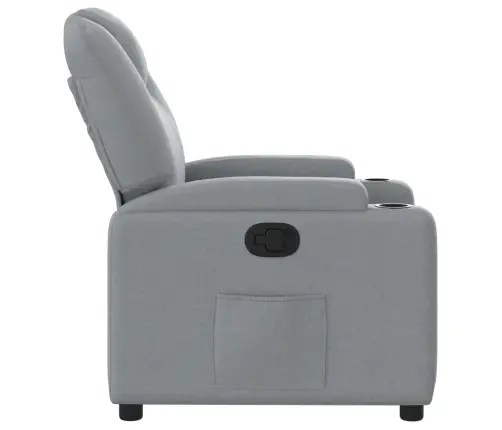 Atpūtas Krēsls, Atgāžams, Gaiši Pelēks Audums Vidaxl