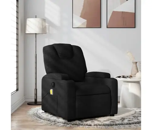 Masāžas Krēsls, Atgāžams, Melns Audums Vidaxl