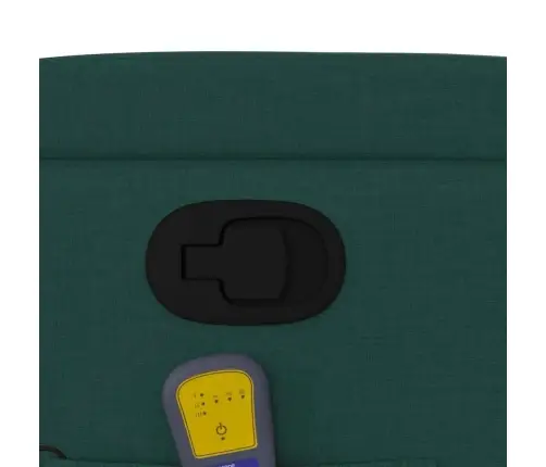 Masāžas Krēsls, Atgāžams, Tumši Zaļš Audums Vidaxl